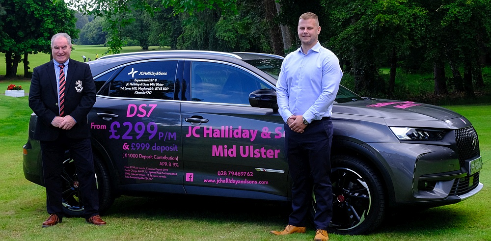 Dylan Davies (Club President) with Karl Palliser (JC Halliday & Sons)